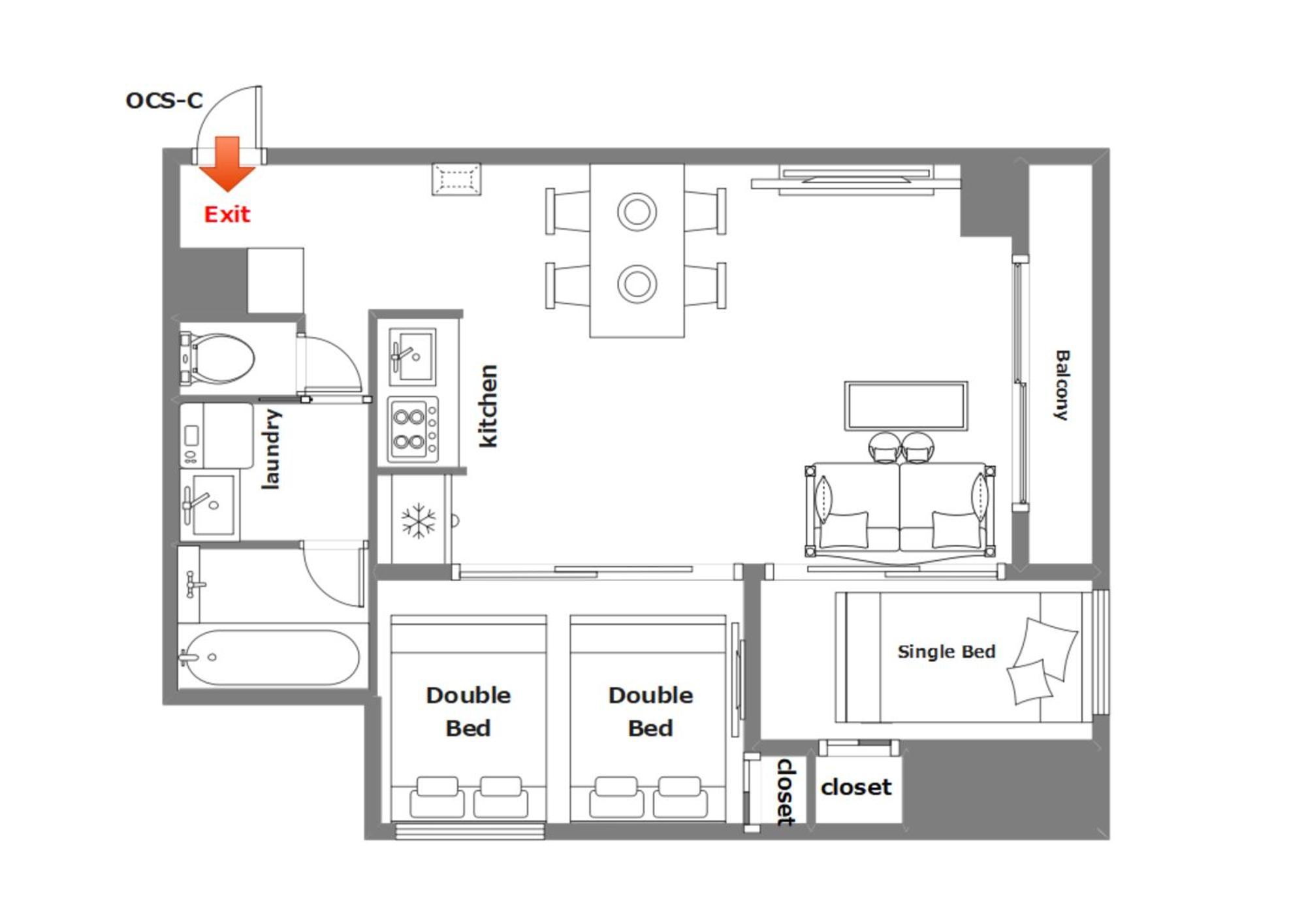 Apartment Ocean Shinsaibashi Osaka