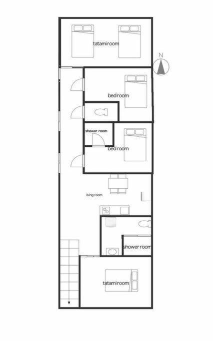 机场直达黑门市场1分钟车站5分钟4房一厅2厕所2浴室 Apartment Osaka