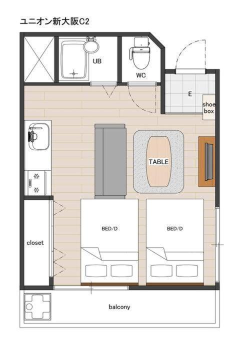 Apartment C2 ユニオン新大阪 リーズナブルで長期滞在に最適 Osaka