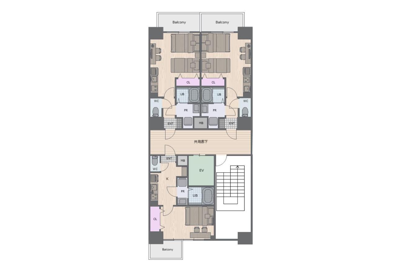 Apartment 全新開幕 Fortune House 3路線 難波1分 奈良 交通便利 Wifi *
