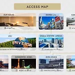 難波駅、道頓堀のそばでシンプルステイ　ベッド3台のお部屋