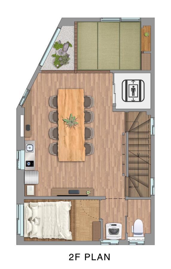 Casa de férias 古今 天下茶屋 With A Private Parking Lot And A Half Open-air Bath And Direct To Kix