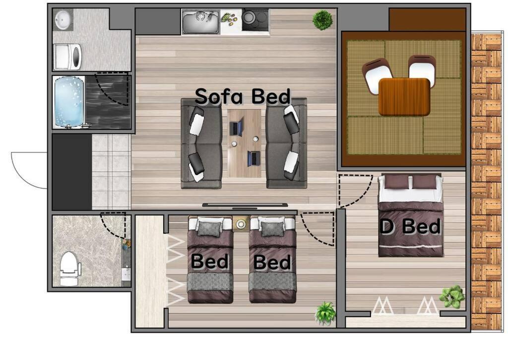 Apartment 最上階から国宝四天王寺を一望