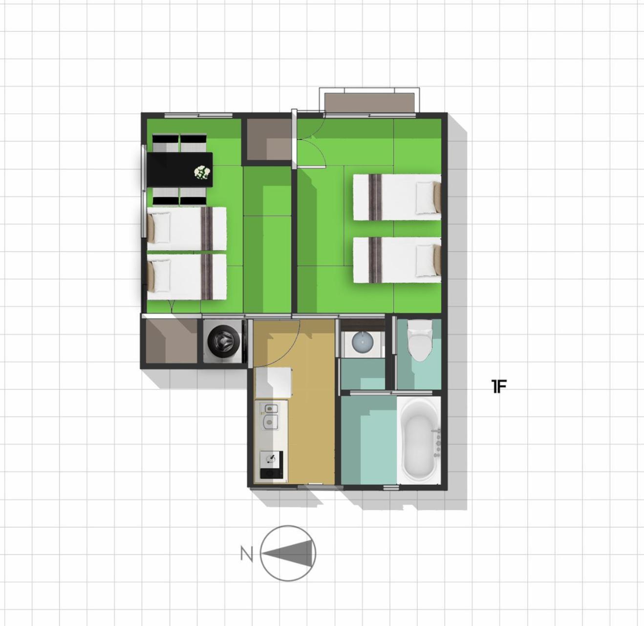 Apartment Candyhouse鹤桥站徒步7分钟难波日本桥心斋桥8分钟奈良usj天王寺直达