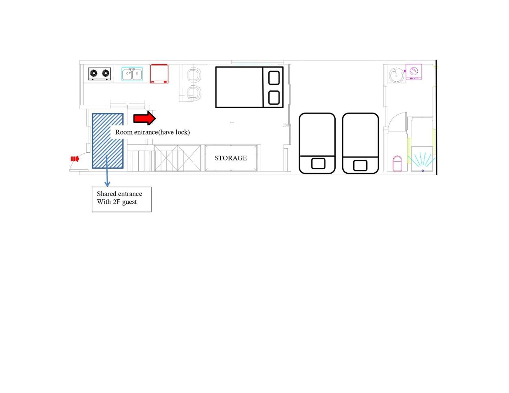 空港＆海遊館直通、2wayアクセス便利、過客ノ家ー弁天町 Apartment Osaka