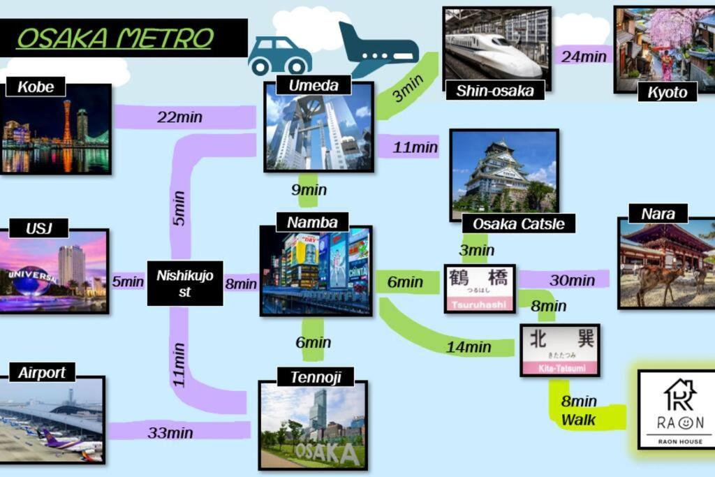 Apartamento New 広々としたモダンな空間 難波まで14分乗り継ぎなし 市内アクセス抜群 最大6人まで *