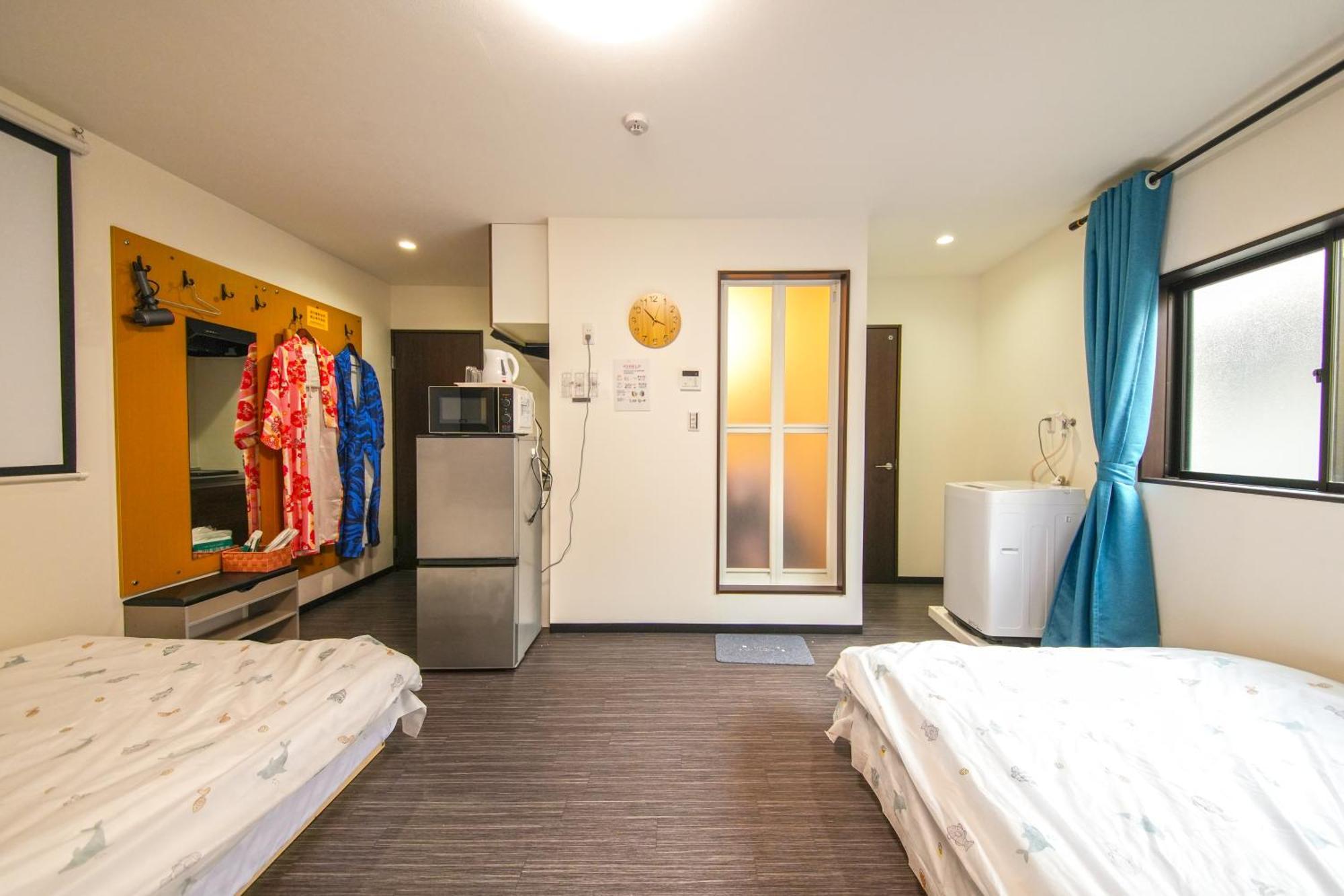 Blue House I大阪青の舍 I床品只使用一次 I步行8分钟内4站可达 Apartment Osaka