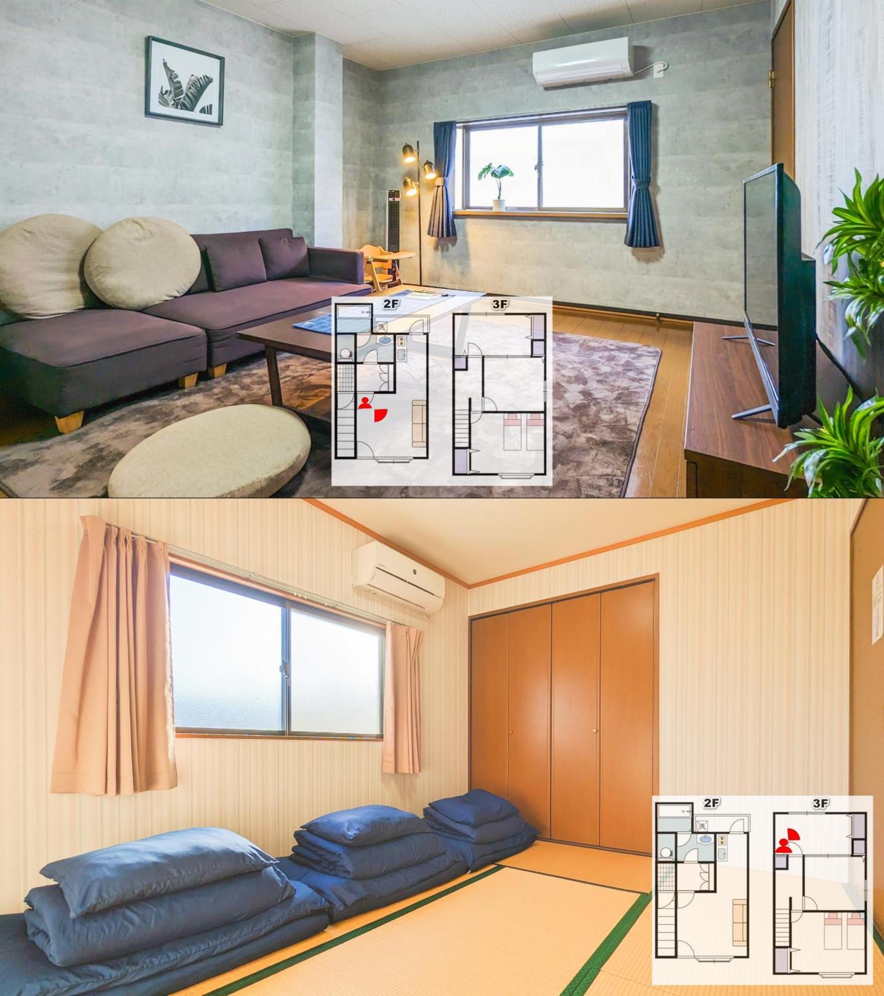 76 Sq Meter, 3 Bedrooms & Livingroom With Famicon, Doumotengachaya Dt02 Osaka