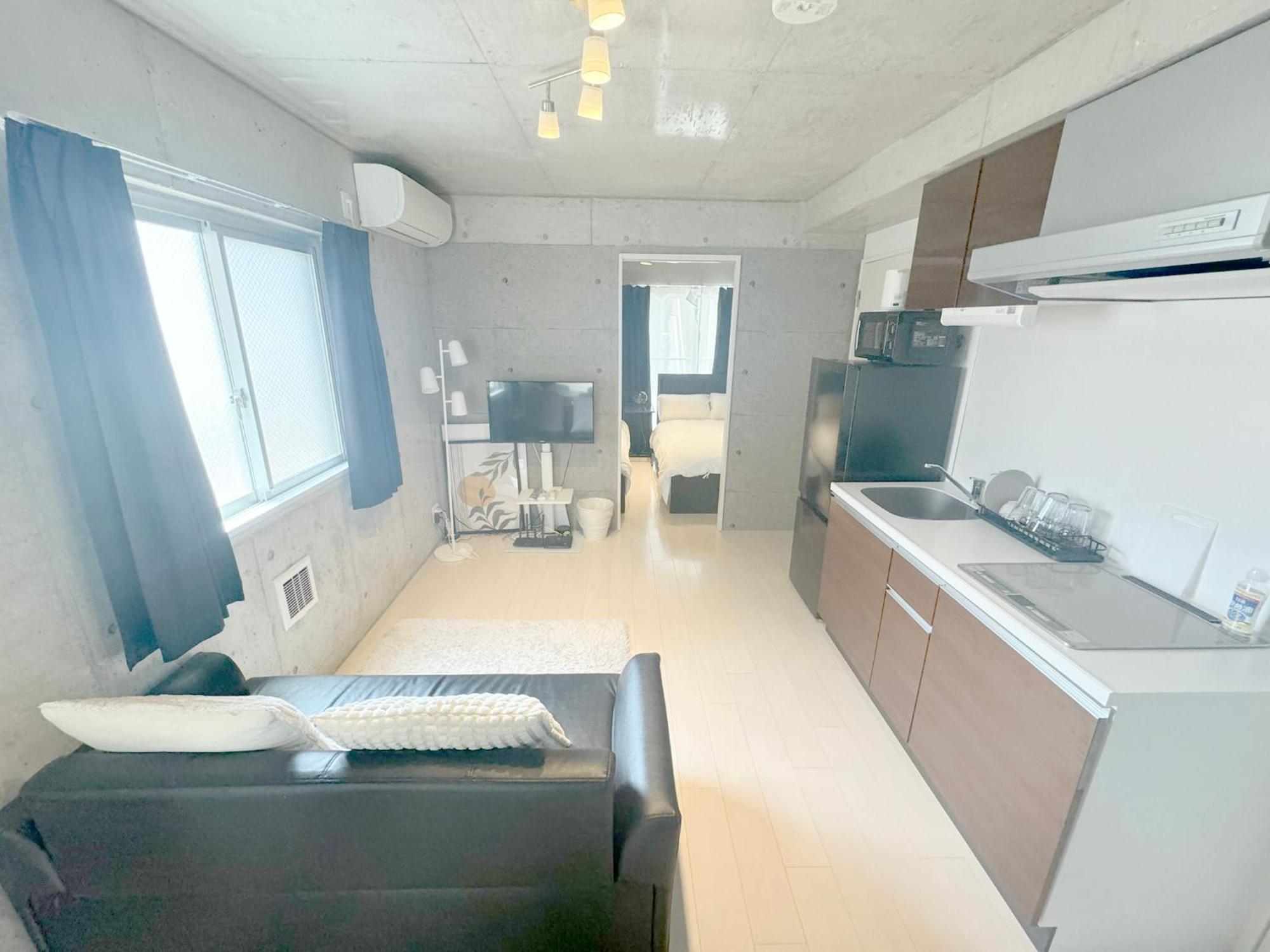 Apartment 今宮駅徒歩2分大国町駅5分 難波道頓堀も徒歩圏内402 ホテルリネン使用 Osaka
