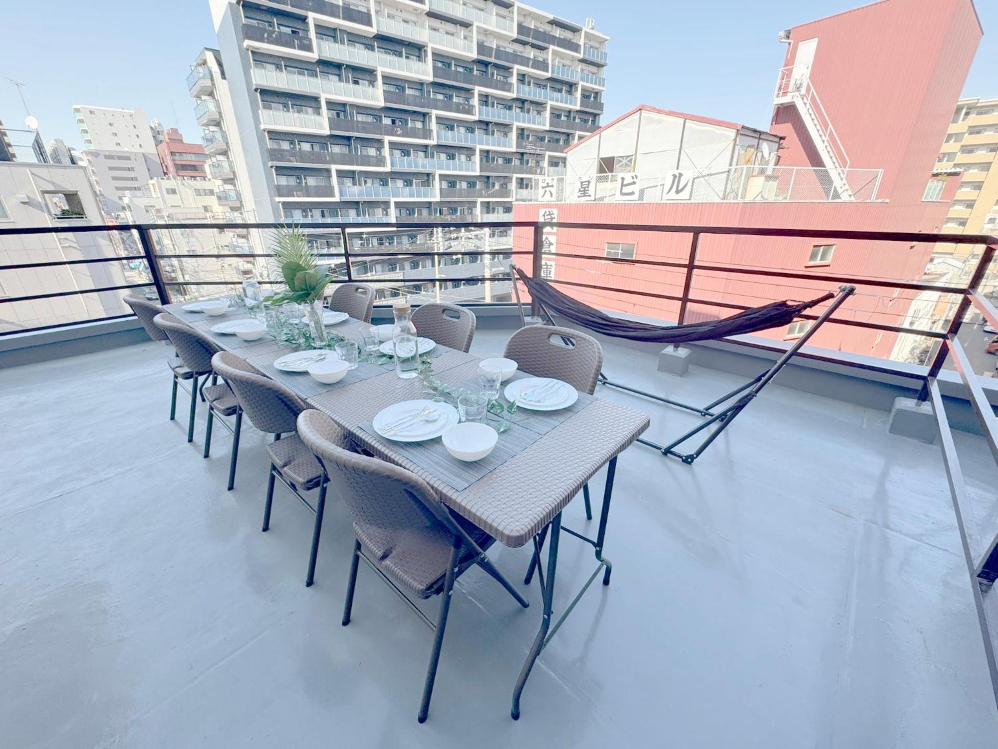 Apartment 大阪中心!!! 黒門市場徒歩5分 日本橋駅徒歩10分 道頓堀徒歩15分 ホテルリネン使用