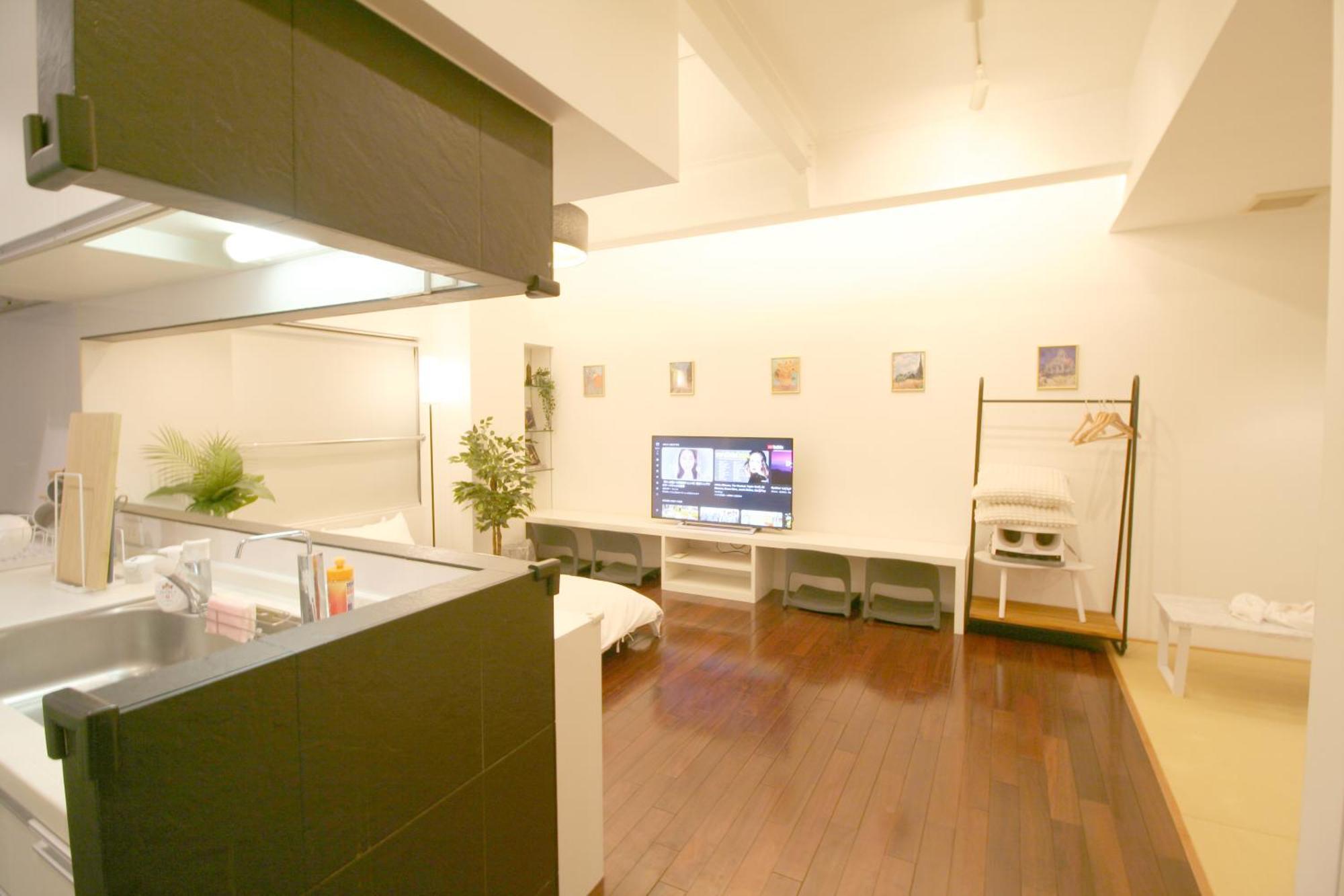 Apartment 大阪中心!!! 黒門市場徒歩5分 日本橋駅徒歩10分 道頓堀徒歩15分 ホテルリネン使用 Osaka