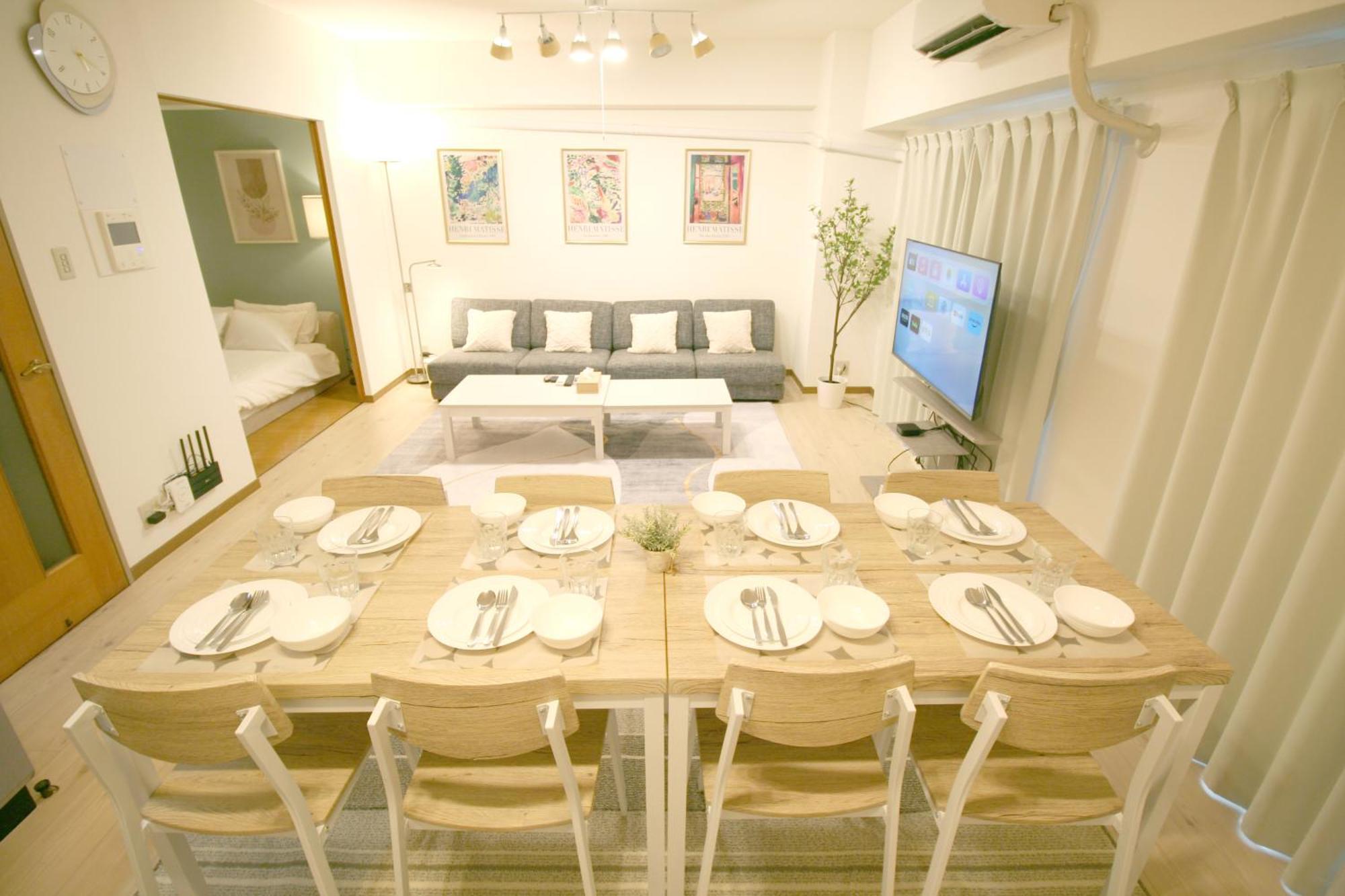 Apartment 大阪中心街 道頓堀徒歩10分!!! 日本橋駅 徒歩10分 ホテルリネン使用 702