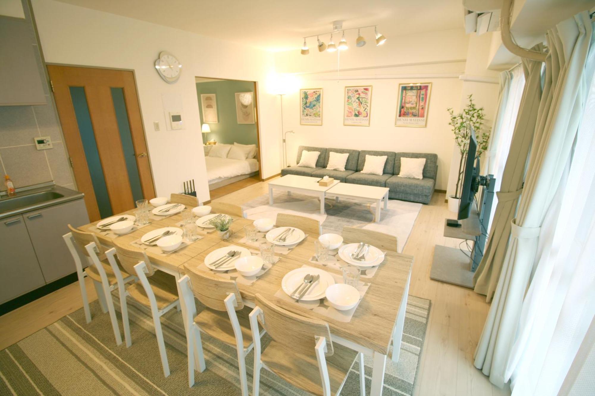 Apartment 大阪中心街 道頓堀徒歩10分!!! 日本橋駅 徒歩10分 ホテルリネン使用 702