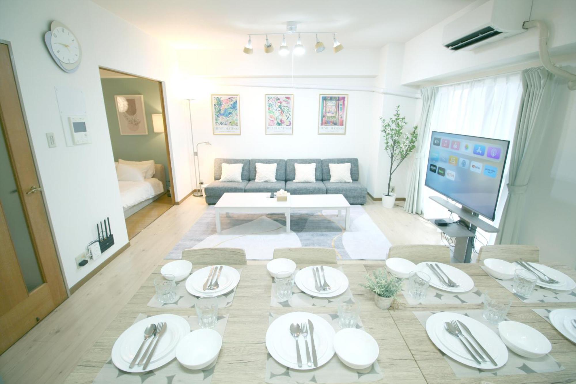 Apartment 大阪中心街 道頓堀徒歩10分!!! 日本橋駅 徒歩10分 ホテルリネン使用 702 *