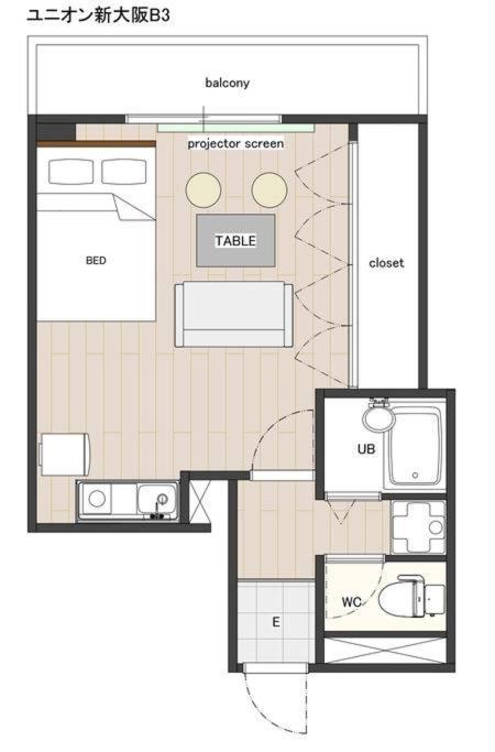 B3 ユニオン新大阪,リーズナブルで長期滞在にも最適 Apartment Osaka