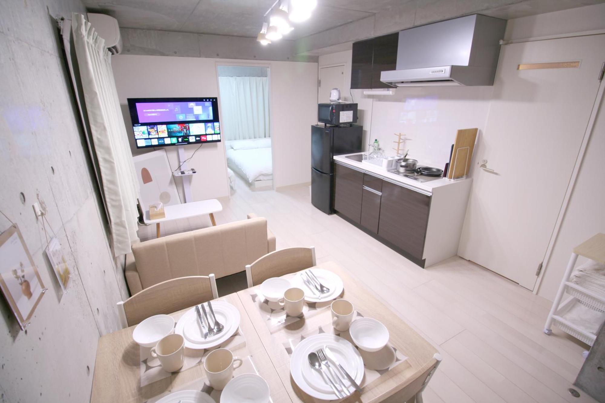 Apartment Newopen 今宮駅徒歩2分大国町駅5分 難波道頓堀も徒歩圏内 ホテルリネン使用
