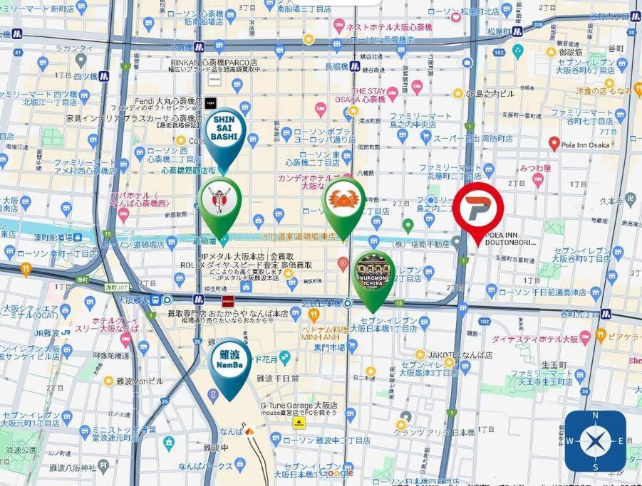Pola Inn道頓堀店黒門市場道頓堀心斎橋徒歩エリアファミリー旅行最適 Villa Osaka