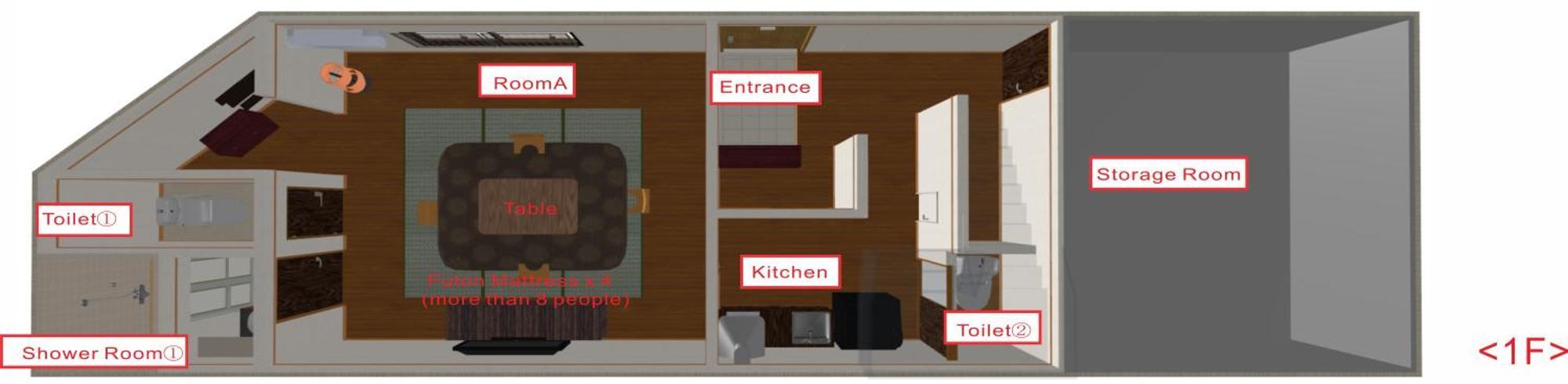 Holiday home New-130m2 With 5toilets & 4 Showers-namba And Usj Nearby *