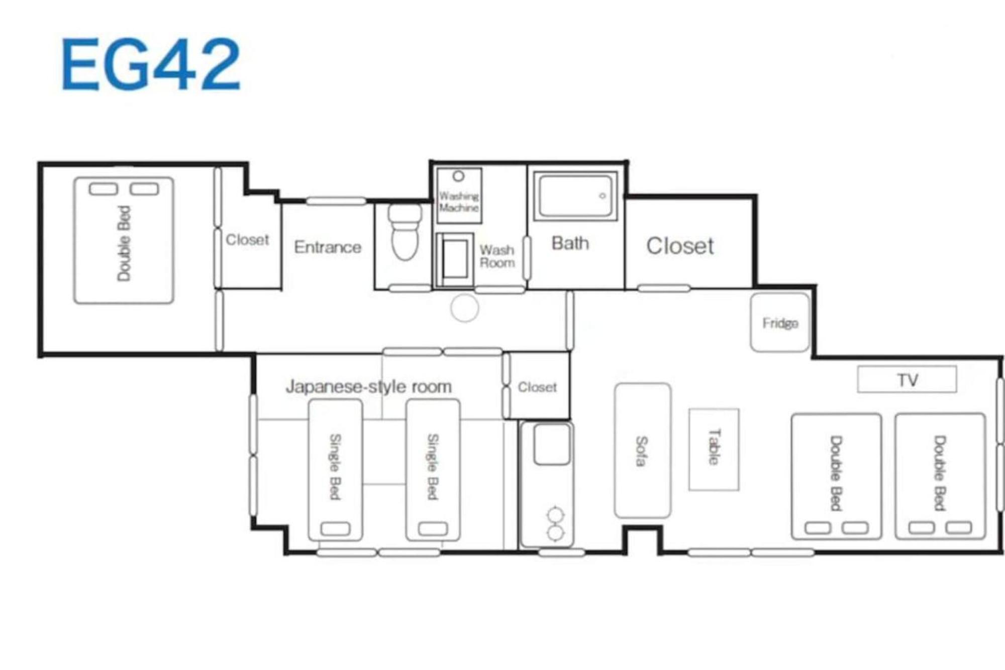 Eg42 Kuromon 5 Beds, 2ldk,renovated *
