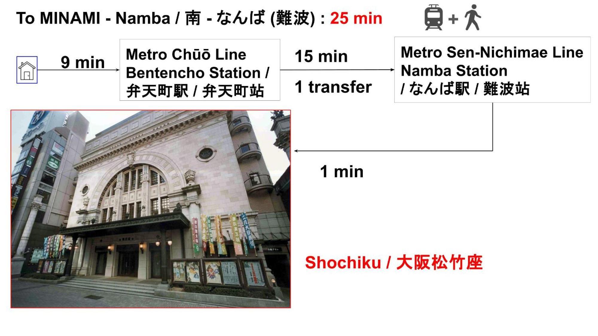 Usj 22min,kaiyukan 11min,kyocera Dome 8min,solaniwa Onsen 5min,direct 2 Kix,kaiyukan,osaka,nara,osaka Castle Osaka
