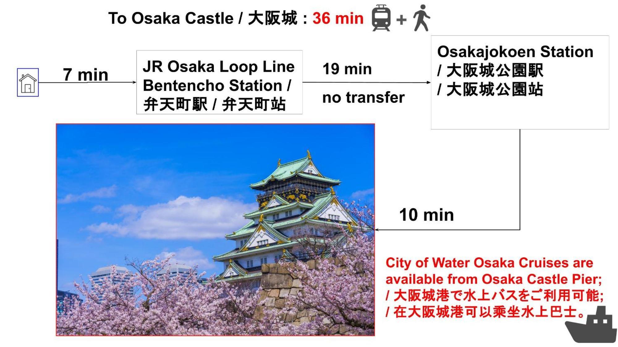 Usj 22min,kaiyukan 11min,kyocera Dome 8min,solaniwa Onsen 5min,direct 2 Kix,kaiyukan,osaka,nara,osaka Castle Apartamento