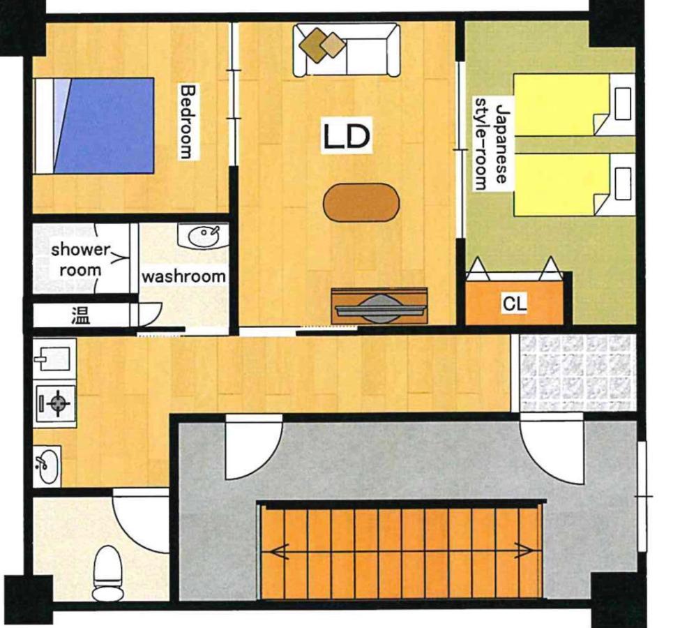 Everyday House 2f 難波南海電車步行2分鐘、榻榻米与洋室的两房一厅 * Osaka