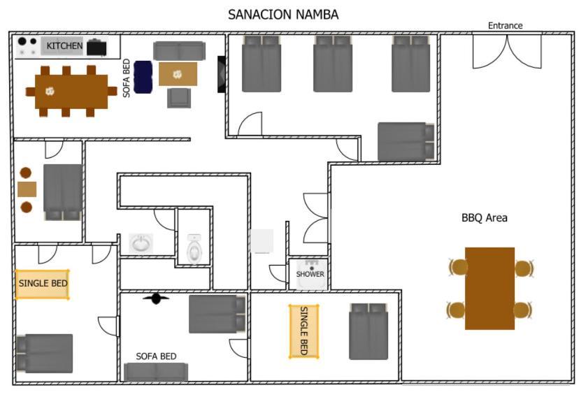 Sanacion Namba: Spacious 5ldk With Bbq-ready Balcony *