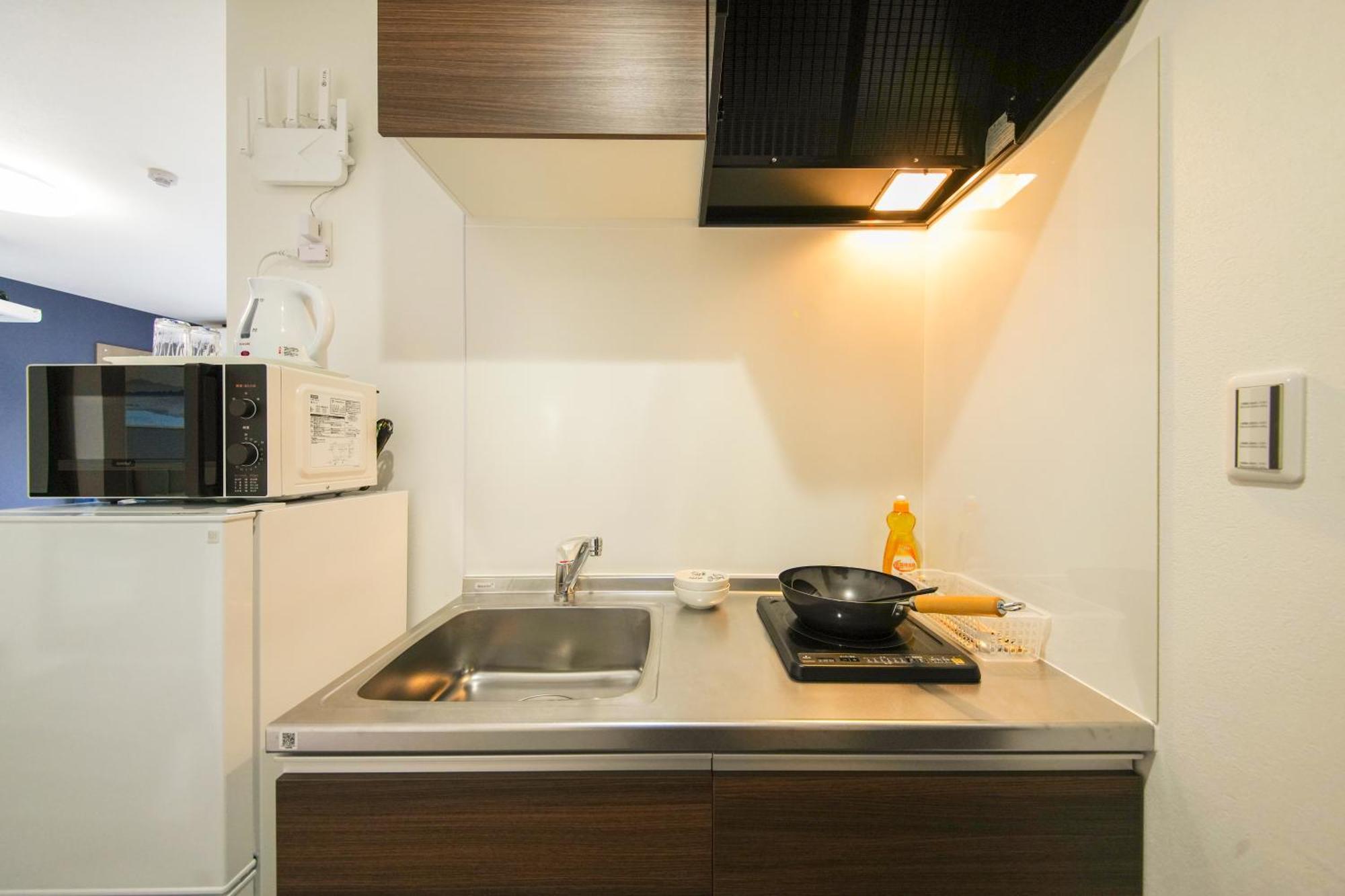 Blue House I大阪青の舍 I床品只使用一次 I步行8分钟内4站可达 Apartment