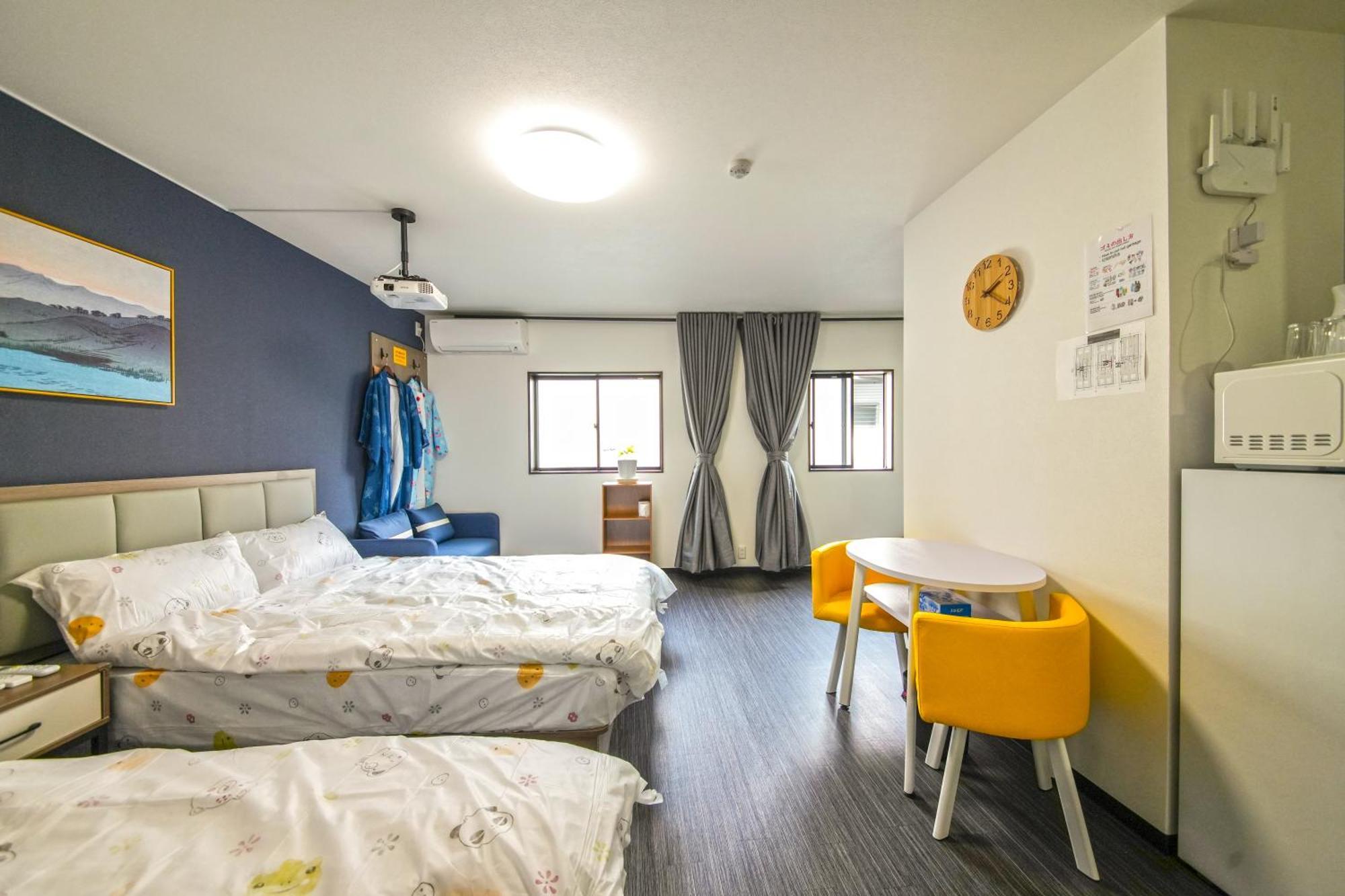 Apartment Blue House I大阪青の舍 I床品只使用一次 I步行8分钟内4站可达 Osaka