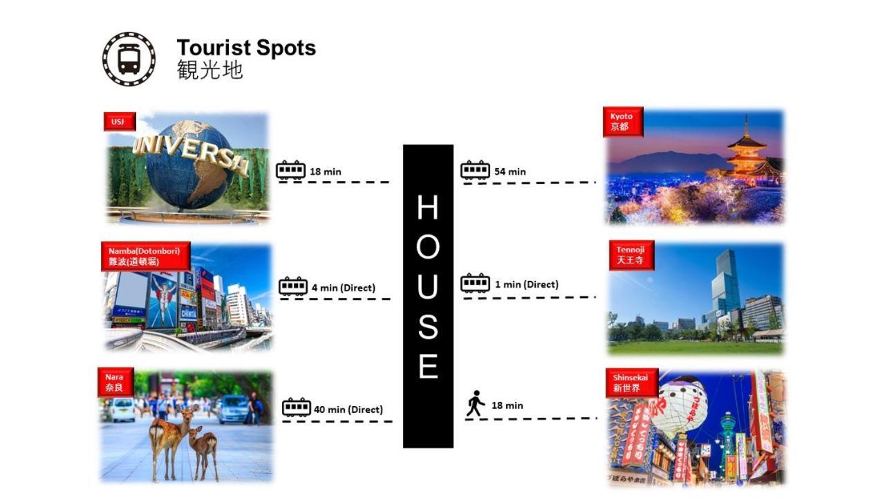 Holiday home New-130m2 With 5toilets & 4 Showers-namba And Usj Nearby